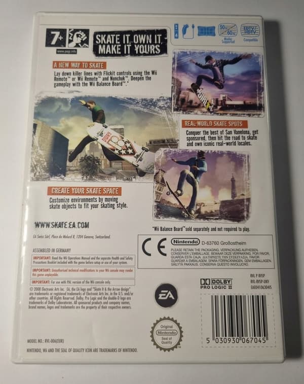 Skate IT / Nintendo Wii boxed game // CHEAPEST