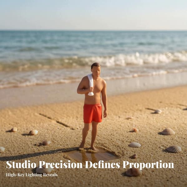 Beach figure – 1/64 scale model – Lifelike figure for a diorama