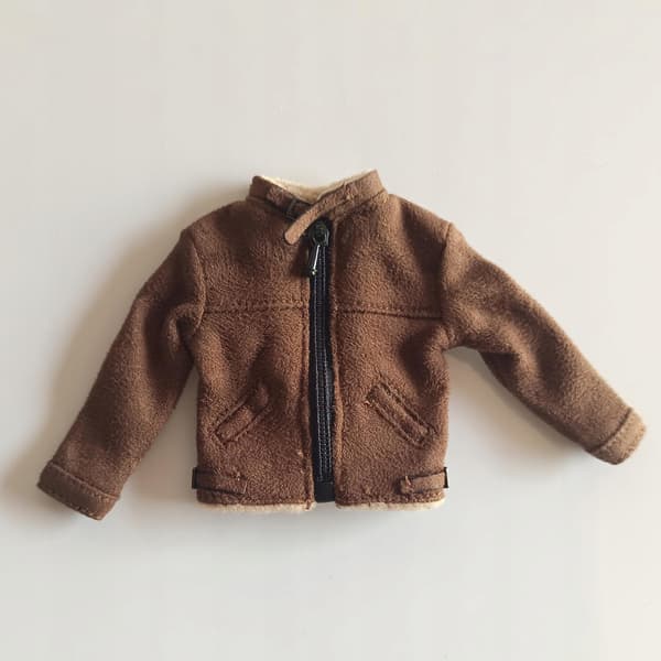 1/12 Scale Action Figure Jacket for Men – Soldier, Coffee Colour