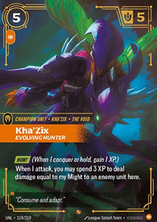 Riftbound UNL Kha'Zix, Evolving Hunter