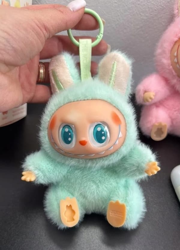 POP MART The Monsters Labubu plush keyring, 15 cm
