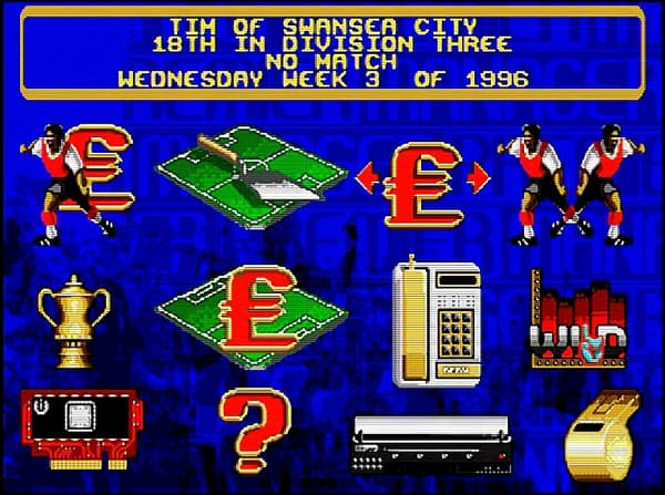 Premier Manager – a game for the Sega Mega Drive.