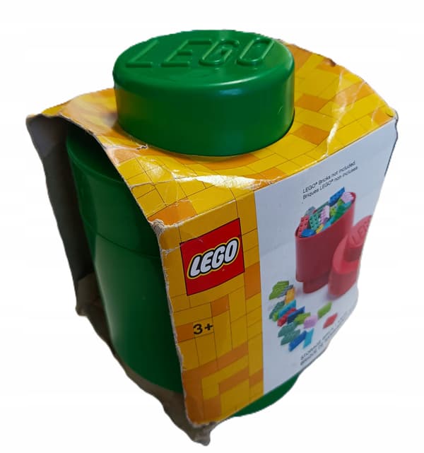 ROUND ORGANISER – DARK GREEN LEGO BRICK STORAGE CONTAINER, 2 pieces