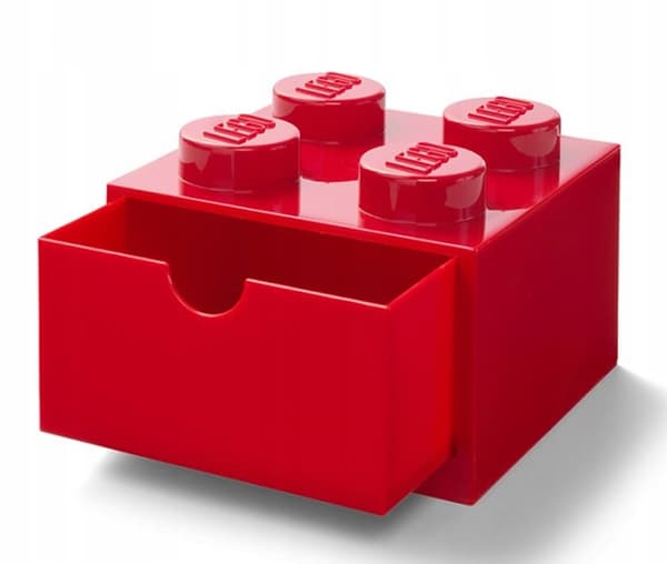 LEGO 4-Drawer Red Desk Box for Bricks
