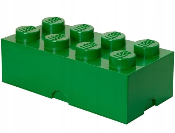 LEGO BRICK CONTAINER, 8-BOX SET, LARGE BRICK, 50 CM, GREEN SORTING BOX