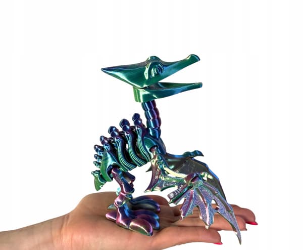 3D Pteranodon Skeleton + Nest with Eggs – a movable, articulated figurine