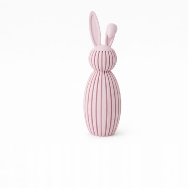 DECORATIVE FIGURINE: RIBBED RABBIT WITH LONG EARS – MANY COLOURS AVAILABLE