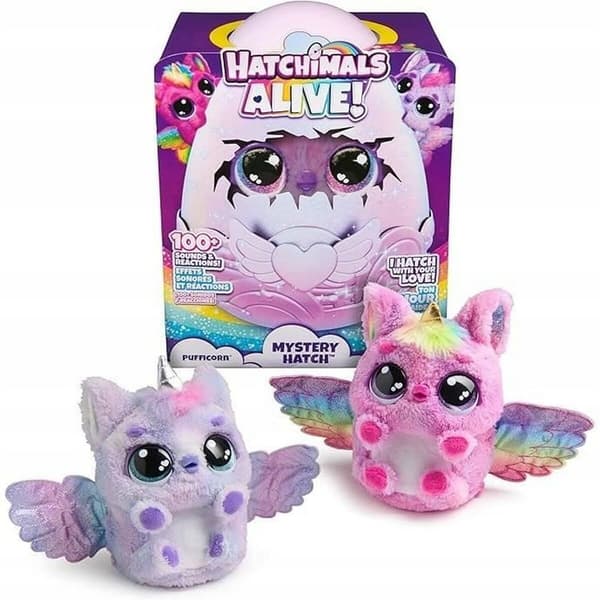 HATCHIMALS ALIVE! ALIVESH PUFFICORN MAGICAL SELF-HATCHING EGG 5+