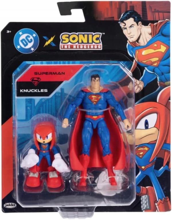 DC X SONIC KNUCKLES SUPERMAN JAKKS FIGURE SET