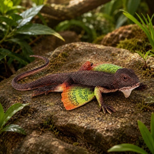 REALISTIC RUBBER LIZARD FIGURINE