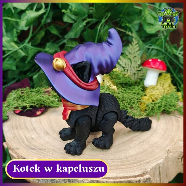 Black Cat Witch 3D Figurine with Removable Hat – Dungeons & Dragons