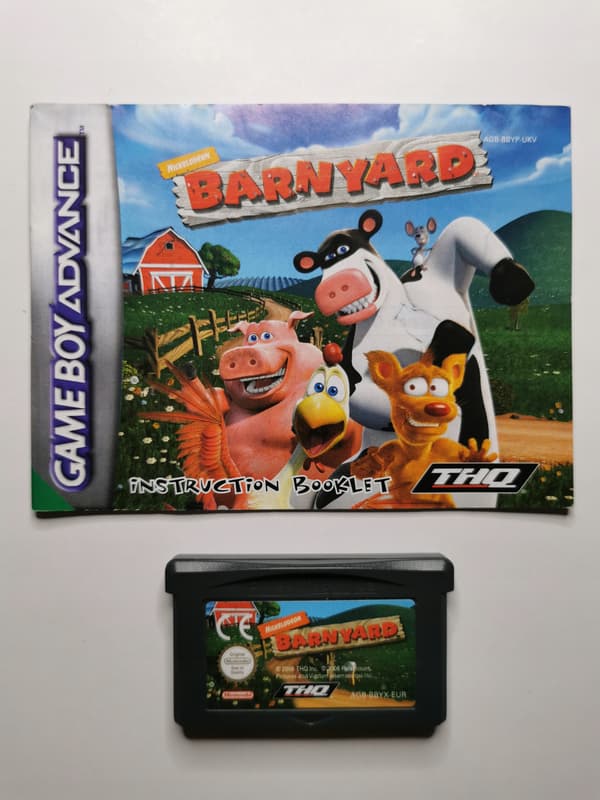 NICKELODEON Barnyard + Nintendo Game Boy Advance (GBA) instruction manual