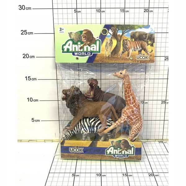Animals: Lion, Giraffe, Zebra, Hippopotamus
