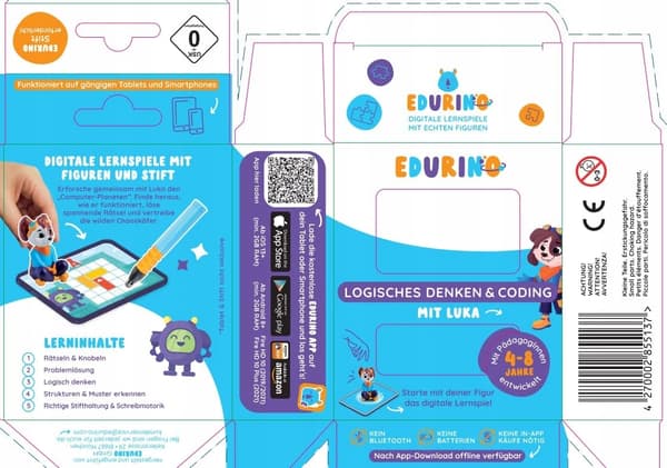 Luca Edurino Figurine: For Teaching Coding and Logic to Children Aged 4 and Over