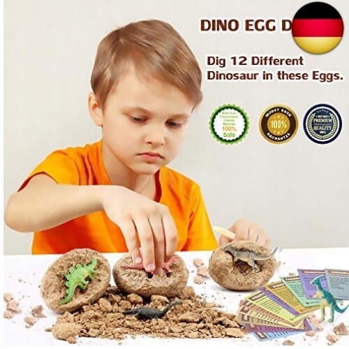VATOS dinosaur eggs, 12 pieces, dinosaur egg-shaped toy