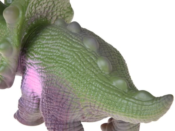 Interactive rubber Triceratops dinosaur figurine with sound – it ROARS