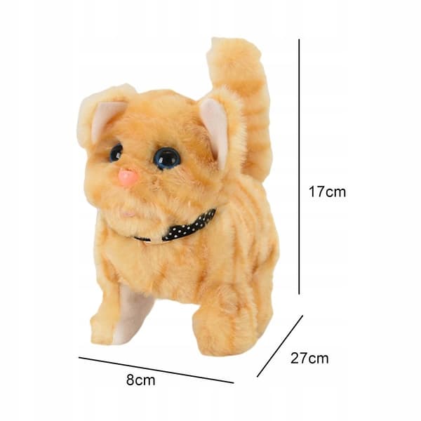 Soft electronic cat toy – Figures – Educational Simulation – battery-operated – yellow