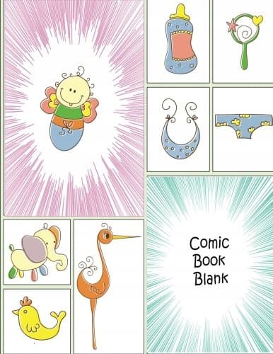 Comic Book Blank: Large, 8.5" x 11", 100 comic book blank pages, comic