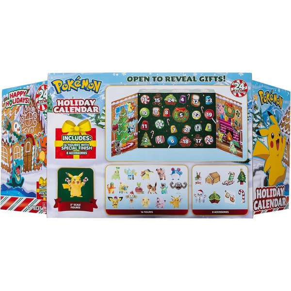 POKÉMON ADVENT CALENDAR – SURPRISE PACKAGE – ORIGINAL – 16 UNIQUE FIGURINES