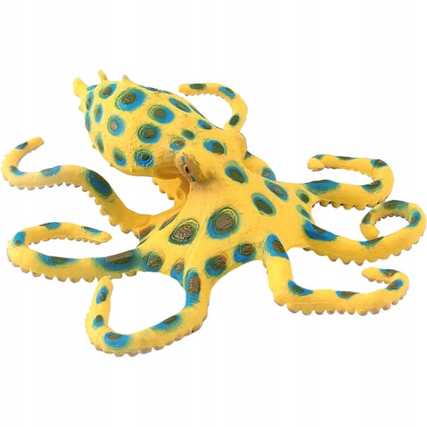 YELLOW PLASTIC OCTOPUS FOR INTERIOR DECORATION