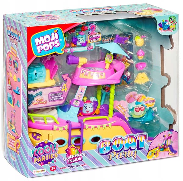 MOJIPOPS MAGIC BOX BOAT PARTY MAGIC SET WITH 2 CHILDREN’S SHIP FIGURINES