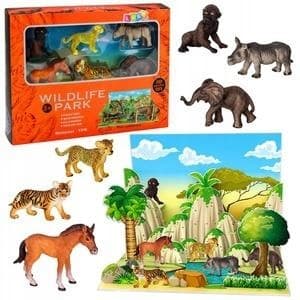 WILD ANIMALS FIGURINE SET – 3D DISPLAY PANEL