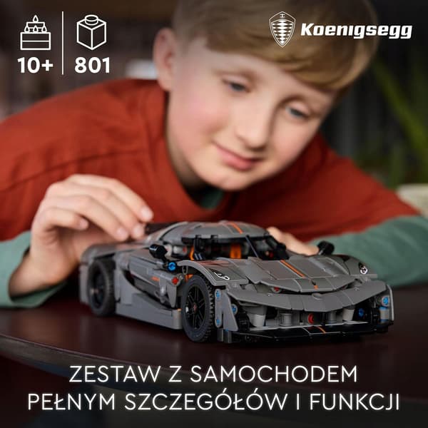 LEGO Technic Grey Koenigsegg Jesko Absolut Hypercar