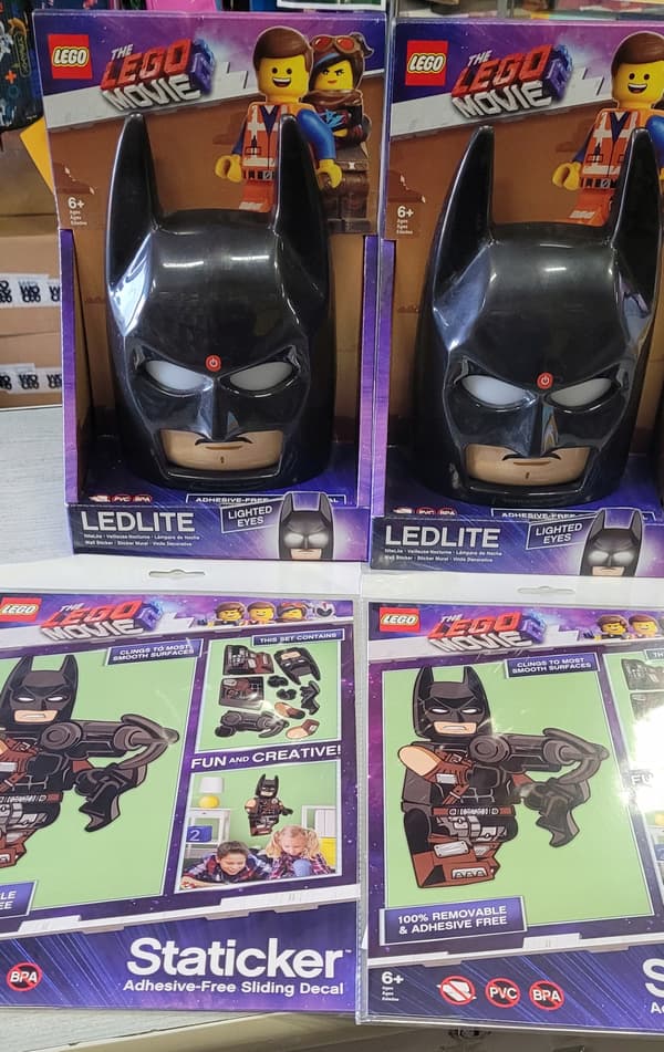 LEGO BATMAN MASK LAMP – STATIC STICKERS – EXHIBITION MODEL