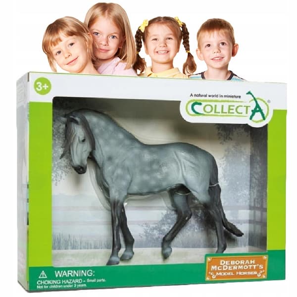 HORSIE Andalusian Stallion DARK realistic DETAILED SOLID figurine