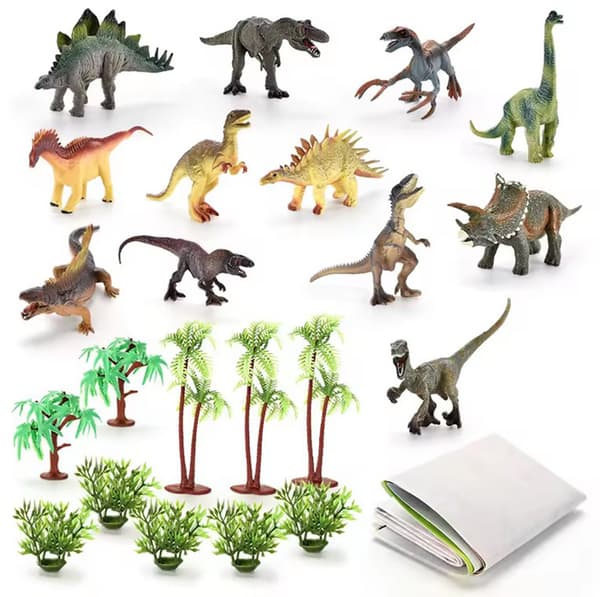 WOOPIE Dinosaur Park Set: Figures + Mat and Accessories, 23 pieces