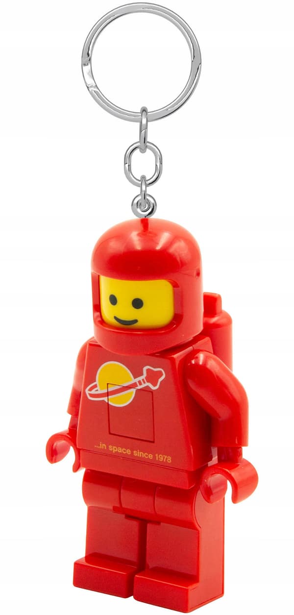 LEGO LED TORCH KEYRING – SPACE CLASSIC ASTRONAUT – RED + GIFT BAG