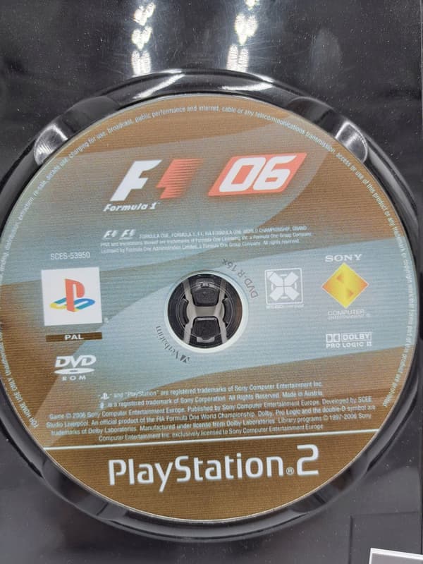 F1 06 game for the Sony PlayStation 2 (PS2)