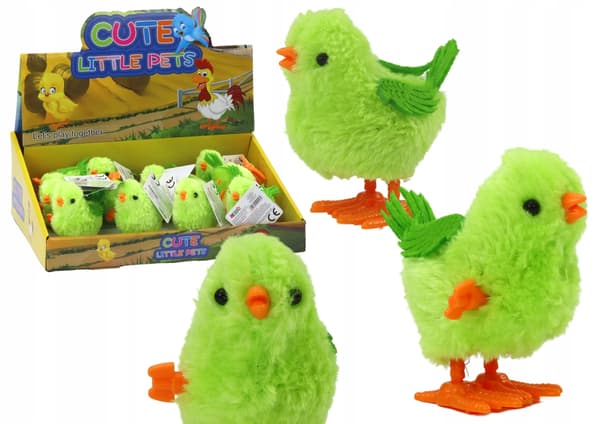 Jumping Chicken Wind-up Toy Figurine – Green