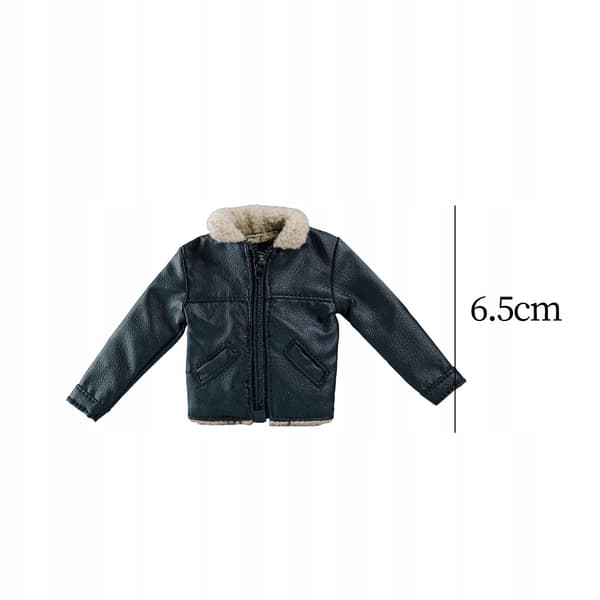 1/12 scale jacket Action figures Coat Handmade educational toy Black doll