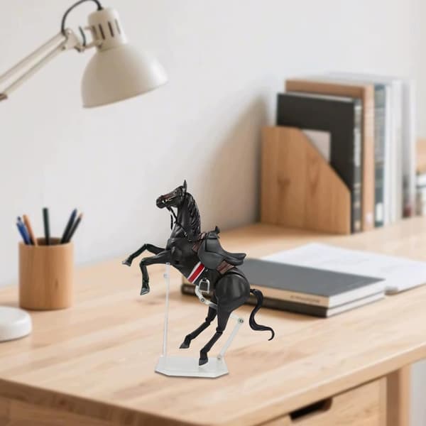 Pony Figurine – Action Figure Style, Poseable, Home Decor – Black