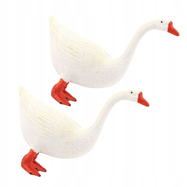 2 COLLECTOR’S ITEMS: MINI PLASTIC DECORATIVE GEESE