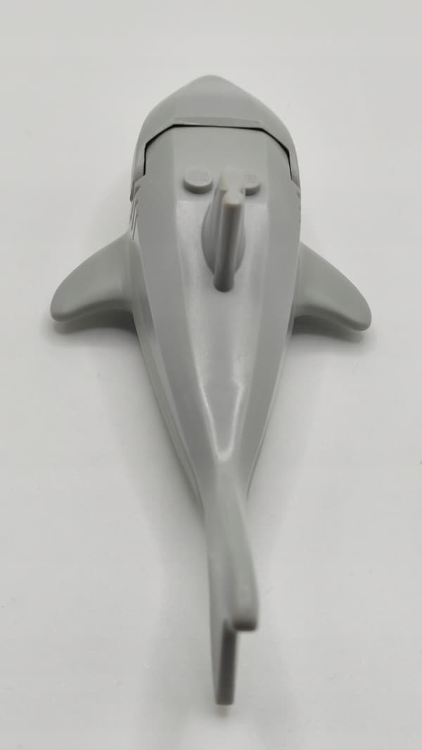 Lego Animals figurine: large shark, light grey
