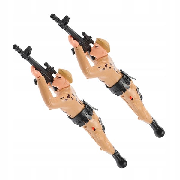 2 PLASTIC CRAWLING ARMY SOLDIERS FOR BOYS