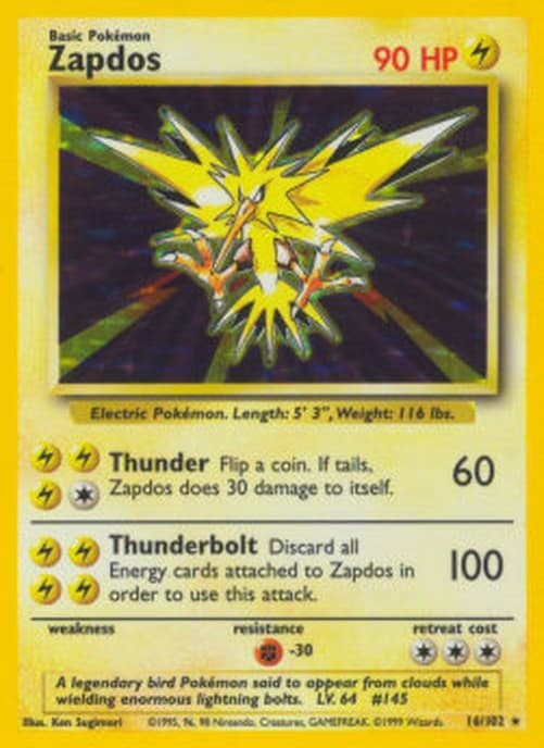 Pokemon TCG Zapdos