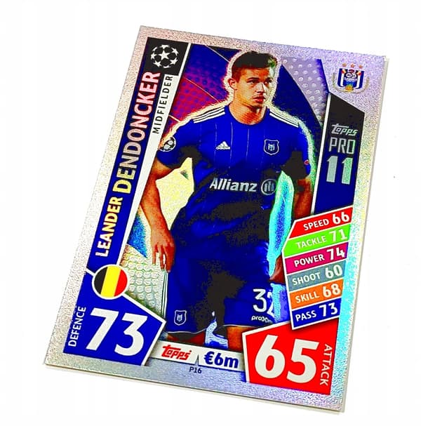 MATCH ATTAX 2017/18 CARD P16 LEANDER DENDONCKER / PRO11