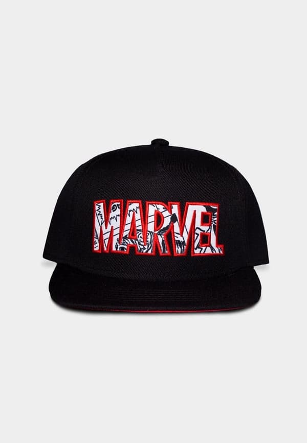 MARVEL LOGO RED AND BLACK CAP
