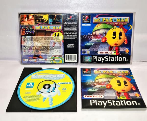 MS. PAC-MAN MAZE MADNESS PSX game – DB disc