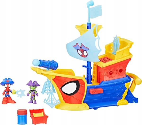 SPIDEY WATER-WEBS BUBBLE PIRATE SHIP (G0666) (FIGURINE)