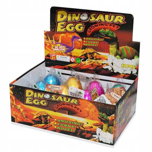 6x MAGICAL LARGE EGG – HATCHING DINOSAUR SURPRISE THAT GROWS IN WATER