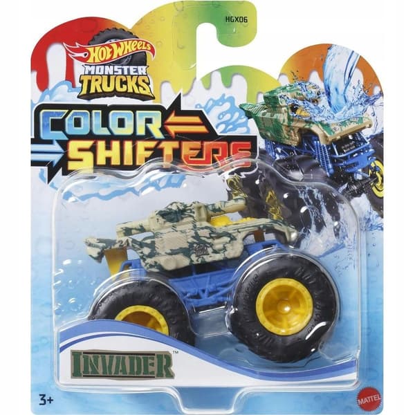 Mattel Hot Wheels Monster Trucks Colour Shifters 9 cm Invader