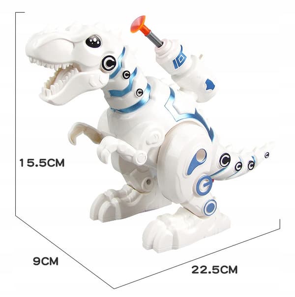 LARGE INTERACTIVE DINOSAUR ROBOT – TREX: WALKS, ROARS, GLOWS AND BREATHES FIRE – FOR CHILDREN