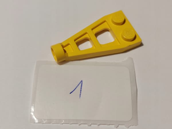 LEGO 4596 1x2 tile with long stud, yellow