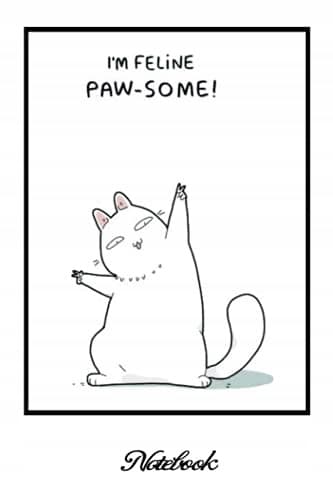 Notebook – Cat Comic, I'm Feeling Paw-Some: Comic Book – 6in x 9in x 114 Pa