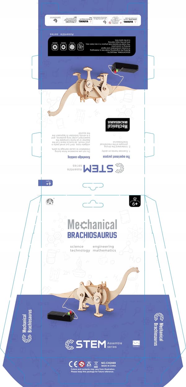 Wiky Brachiosaurus Dinosaur Kit for a battery-operated cable, ages 6+