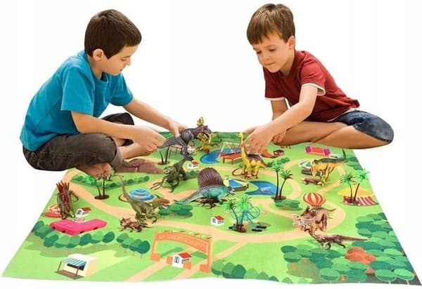 LARGE DINOSAUR FIGURES – trunk + mat – Dino Park Dinosaur figure set